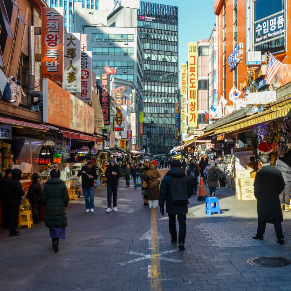 A busy street near Daeyoung Hotel